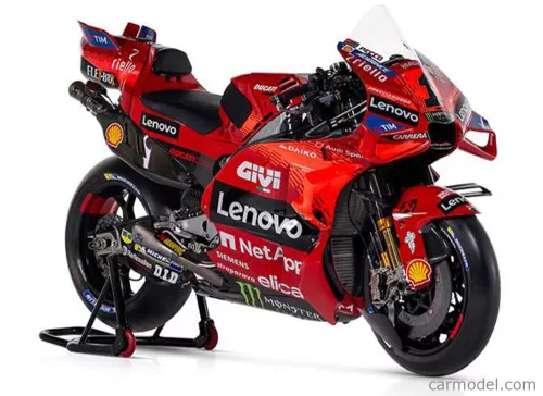 DUCATI  DESMOSEDICI GP24 TEAM LENOVO N 1 MOTOGP SEASON 2024 FRANCESCO BAGNAIA  RED