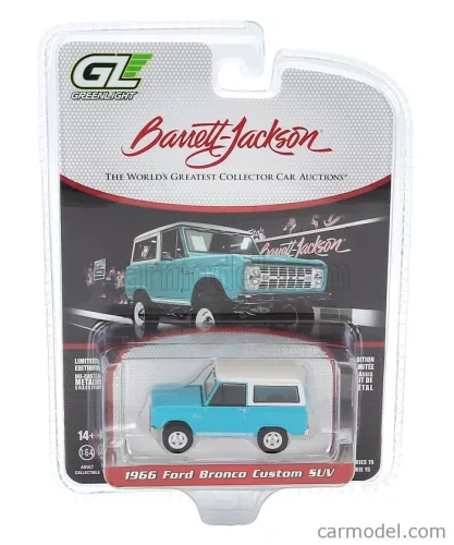 FORD USA  BRONCO CUSTOM SUV 1966  LIGHT BLUE WHITE