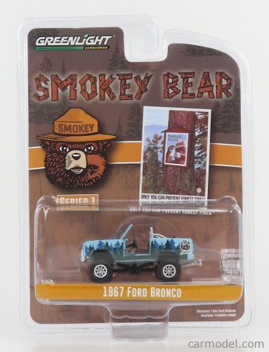 FORD USA  BRONCO 1967 - SMOKEY BEAR  LIGHT BLUE GREEN