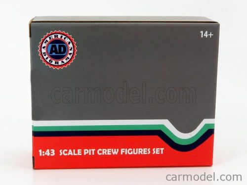 FIGURES  F1  SET 1 2020 - DIORAMA PIT-STOP SET 7 X MECCANICI - MECHANICS - WITH DECALS  MATT BLUE RED