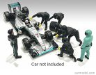 FIGURES  F1  SET 2 2022 - DIORAMA PIT-STOP SET 7 X MECCANICI - MECHANICS - WITH DECALS  BLACK GREEN