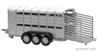 IFOR  LIVESTOCK TRAILER - TRASPORTO ANIMALI BESTIAME  SILVER WHITE