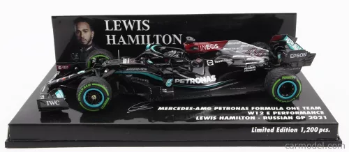 MERCEDES GP  F1  W12 MERCEDES M12 EQ POWER+ TEAM AMG PETRONAS MOTORSPORT FORMULA ONE N 44 WINNER SOTCHI RUSSIAN GP 2021 LEWIS HAMILTON - 100th VICTORY F1 WITH PIT BOARD