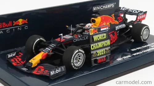 RED BULL  F1  RB16B HONDA RA620H TEAM ASTON MARTIN N 33 WINNER ABU DHABI GP WORLD CHAMPION WITH PIT BOARD 2021 MAX VERSTAPPEN