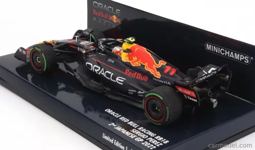 RED BULL  F1 RB18 TEAM ORACLE RED BULL RACING N 11 2nd JAPAN GP 2022 SERGIO PEREZ  MATT BLUE YELLOW RED