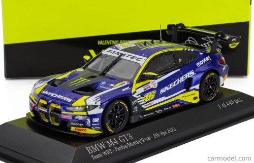 BMW  4-SERIES M4 GT3 TEAM WRT N 46 6th 24h SPA 2023 VALENTINO ROSSI - AUGUSTO FARFUS - MAXIME MARTIN  PURPLE YELLOW BLACK