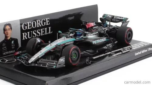Mercedes  F1  W15 EQ PERFORMANCE TEAM AMG PETRONAS MOTORSPORT N 63 BRITISH GP 2024 GEORGE RUSSELL  BLACK SILVER GREEN