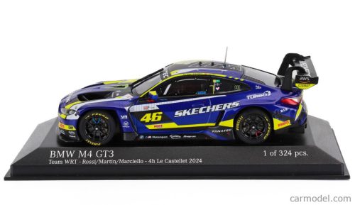 BMW  4-SERIES M4 GT3 TEAM WRT N 46 4h LE CASTELLET 2024 VALENTINO ROSSI - MAXIME MARTIN - RAFFAELE MARCIELLO  BLUE YELLOW BLACK
