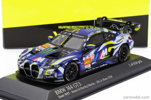BMW  4-SERIES M4 GT3 TEAM WRT N 46 24h LE MANS 2024 VALENTINO ROSSI - MAXIME MARTIN - AHMAD AL HARTHY  BLUE WHITE BLACK