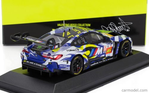 BMW  4-SERIES M4 GT3 TEAM WRT N 46 24h LE MANS 2024 VALENTINO ROSSI - MAXIME MARTIN - AHMAD AL HARTHY  BLUE WHITE BLACK