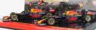 RED BULL  SET F1  2X F1  RB16B HONDA RA620H TEAM ASTON MARTIN N 33 MAX VERSTAPPEN 2021 WORLD CHAMPION + N 11 2021 SERGIO PEREZ  MATT BLUE YELLOW RED