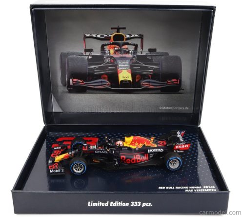 RED BULL F1 RB16B HONDA RA620H TEAM ASTON MARTIN N 33 WORLD CHAMPION WINNER SPA BELGIUM GP MAX VERSTAPPEN 2021 - COFFRET BOX