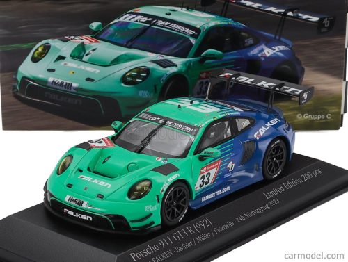 PORSCHE  911 992 GT3 R TEAM FALKEN MOTORSPORTS N 33 24h NURBURGRING 2023 ALESSIO PICARIELLO - KLAUSBACHLER - SVEN MULLER  GREEN BLUE