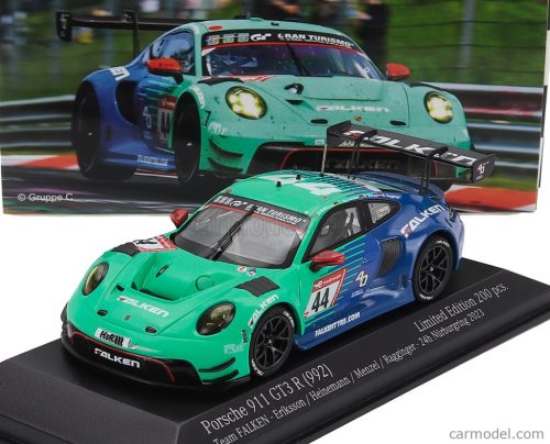 PORSCHE  911 992 GT3 R TEAM FALKEN MOTORSPORTS N 44 24h NURBURGRING 2023 JOEL ERIKSSON - TIM HEINEMANN - NICO MENZEL - MARTIN RAGGINGER  GREEN BLUE