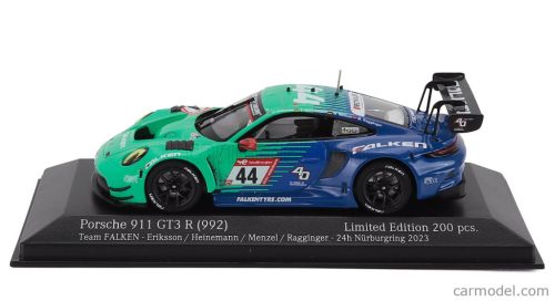 PORSCHE  911 992 GT3 R TEAM FALKEN MOTORSPORTS N 44 24h NURBURGRING 2023 JOEL ERIKSSON - TIM HEINEMANN - NICO MENZEL - MARTIN RAGGINGER  GREEN BLUE