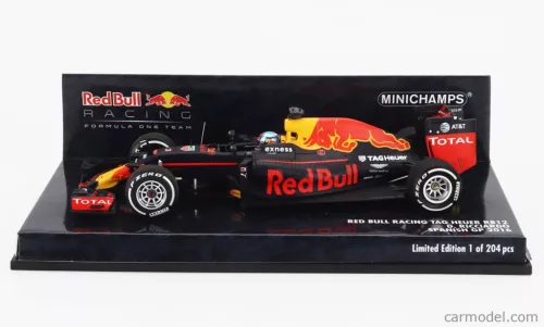 RED BULL  F1  RB12 TAG HEUER N 3 4th SPAIN GP 2016 DANIEL RICCIARDO  MATT BLUE RED YELLOW