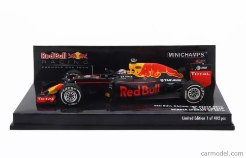 RED BULL  F1  RB12 TAG HEUER N 33 WINNER SPANISH GP (FIRST GP WIN) 2016 MAX VERSTAPPEN  MATT BLUE RED YELLOW