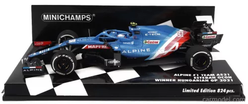 RENAULT F1 A521 RENAULT E-TECH 20B TEAM ALPINE N 31 WINNER HUNGARY GP 2021 ESTEBAN OCON