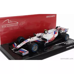   HAAS  F1  VF-21 FERRARI 065/6 TEAM URALKALI N 47 BELGIUM GP 2021 MICK SCHUMACHER  WHITE BLUE RED