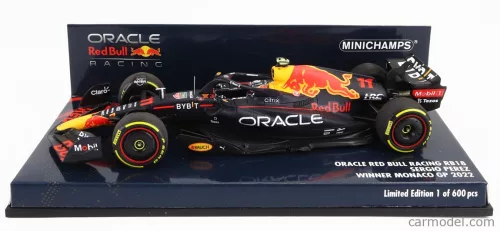 RED BULL  F1  RB18 TEAM ORACLE RED BULL RACING N 11 WINNER MONACO GP 2022 SERGIO PEREZ  MATT BLUE YELLOW RED