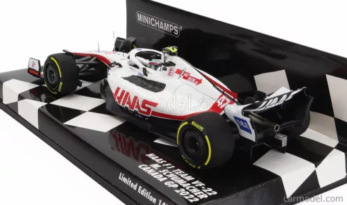 HAAS  F1  VF-22 FERRARI TEAM HAAS N 47 CANADA GP 2022 MICK SCHUMACHER  WHITE BLACK RED