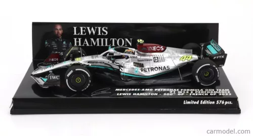 MERCEDES GP  F1 W13E TEAM MERCEDES-AMG PETRONAS F1 N 44 (300th F1 GRAND PRIX) 2nd FRANCE GP 2022 LEWIS HAMILTON  SILVER GREEN
