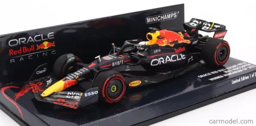 RED BULL  F1  RB18 TEAM ORACLE RED BULL RACING N 1 WINNER HUNGARIAN GP WORLD CHAMPION 2022 MAX VERSTAPPEN  MATT BLUE YELLOW RED
