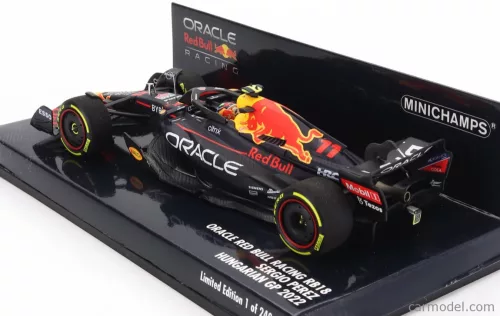 RED BULL  F1  RB18 TEAM ORACLE RED BULL RACING N 11 HUNGARIAN GP 2022 SERGIO PEREZ  MATT BLUE YELLOW RED