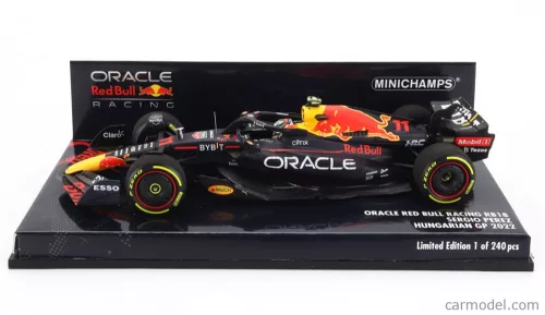RED BULL  F1  RB18 TEAM ORACLE RED BULL RACING N 11 HUNGARIAN GP 2022 SERGIO PEREZ  MATT BLUE YELLOW RED