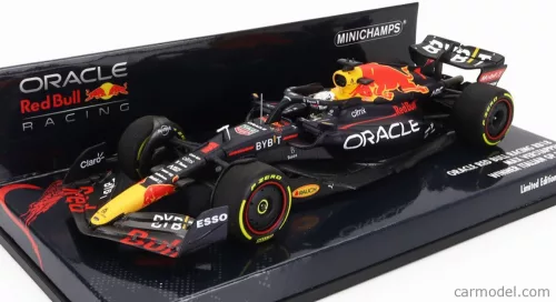 RED BULL  F1  RB18 TEAM ORACLE RED BULL RACING N 1 WINNER ITALY GP WORLD CHAMPION 2022 MAX VERSTAPPEN  MATT BLUE YELLOW RED