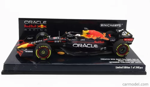 RED BULL  F1  RB18 TEAM ORACLE RED BULL RACING N 1 WINNER ITALY GP WORLD CHAMPION 2022 MAX VERSTAPPEN  MATT BLUE YELLOW RED