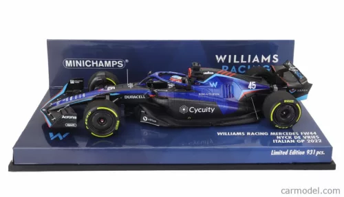 WILLIAMS  F1 FW44 TEAM WILLIAMS RACING N 45 ITALY GP 2022 NYCK DE VRIES  BLUE