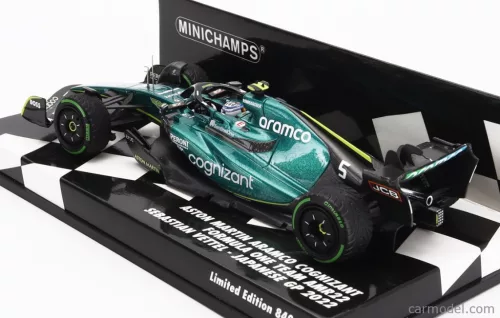 ASTON MARTIN  F1 AMR22 TEAM ARAMCO COGNIZART N 5 JAPAN GP 2022 SEBASTIAN VETTEL  GREEN BLACK