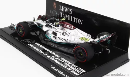 MERCEDES GP  F1 W13E TEAM MERCEDES-AMG PETRONAS F1 N 44 2nd BRAZILIAN GP 2022 LEWIS HAMILTON  SILVER GREEN