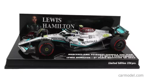 MERCEDES GP  F1 W13E TEAM MERCEDES-AMG PETRONAS F1 N 44 2nd BRAZILIAN GP 2022 LEWIS HAMILTON  SILVER GREEN