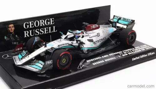 MERCEDES GP  F1 W13E TEAM MERCEDES-AMG PETRONAS F1 N 63 (first f1 win) WINNER BRAZILIAN GP 2022 GEORGE RUSSEL  SILVER GREEN
