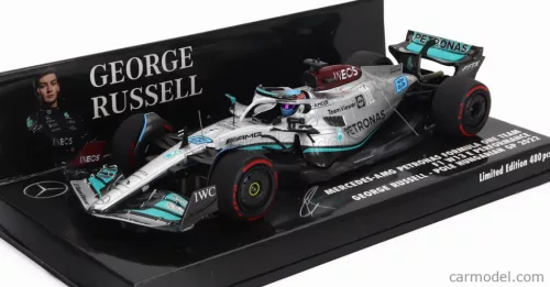 MERCEDES GP  F1 W13E TEAM MERCEDES-AMG PETRONAS F1 N 63 POLE POSITION HUNGARIAN GP 2022 GEORGE RUSSEL  SILVER GREEN