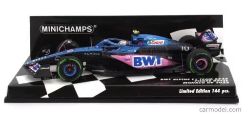ALPINE  F1  A523 TEAM BWT ALPINE N 10 MONACO GP 2023 PIERRE GASLY  BLUE PINK