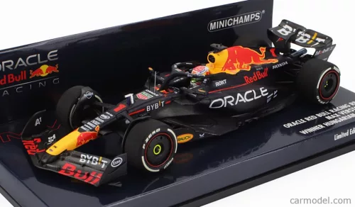 RED BULL  F1  RB19 TEAM ORACLE RED BULL RACING N 1 WORLD CHAMPION WINNER HUNGARIAN GP 2023 MAX VERSTAPPEN  MATT BLUE