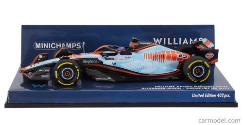 WILLIAMS  F1  FW45 TEAM WILLIAMS RACING GULF N 23 SINGAPORE GP 2023 ALEXANDER ALBON  LIGHT BLUE