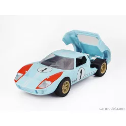   FORD USA  GT40 MKII 7.0L V8 TEAM SHELBY AMERICAN INC. N 1 2nd (BUT REALLY WINNER) 24h LE MANS 1966 K.MILES - D.HULME  LIGHT BLUE