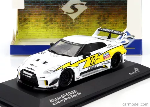 NISSAN  35GT-RR LB-SILHOUETTE N 23 WORKS LIBERTY WALK 2020  WHITE YELLOW BLACK