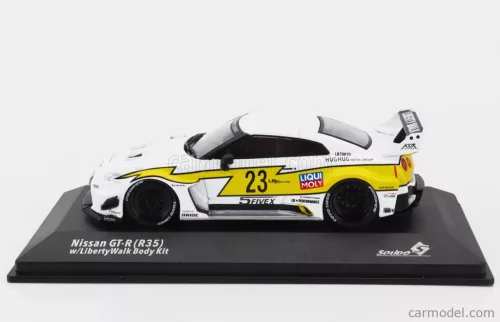 NISSAN  35GT-RR LB-SILHOUETTE N 23 WORKS LIBERTY WALK 2020  WHITE YELLOW BLACK