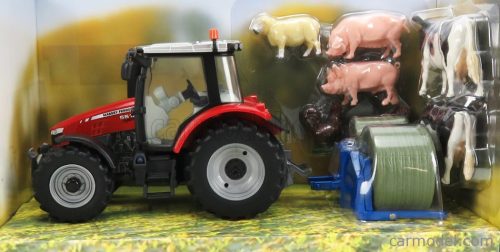 MASSEY FERGUSON  5612 TRACTOR WITH ANIMALS 2016  RED SILVER