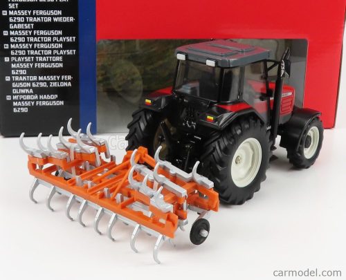 MASSEY FERGUSON  6290 TRACTOR WITH TRAILER 2012  RED ORANGE
