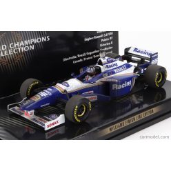   WILLIAMS  F1  FW18 RENAULT N 5 WORLD CHAMPION DIRTY VERSION SEASON 1996 DAMON HILL  BLUE WHITE