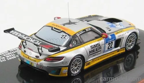 MERCEDES BENZ  SLS AMG GT3 N 22 24h NURBURGRING 2011 HEYER - JAGER - SEYFFARTH - BLEEKEMOLEN  SILVER YELLOW BLACK