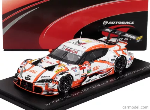 TOYOTA  SUPRA GR TEAM TGR AU TOM'S N 1 GT500 CLASS SUPER GT 2025 KENTA YAMASHITA - SHO TSUBOI  ORANGE WHITE