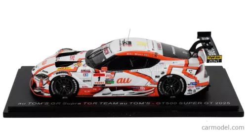 TOYOTA  SUPRA GR TEAM TGR AU TOM'S N 1 GT500 CLASS SUPER GT 2025 KENTA YAMASHITA - SHO TSUBOI  ORANGE WHITE