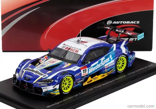 TOYOTA  SUPRA GR TEAM WEDSSPORT BANDOH N 19 GT500 CLASS SUPER GT 2025 YUJI KUNIMOTO - SENA SAKAGUCHI  BLUE WHITE